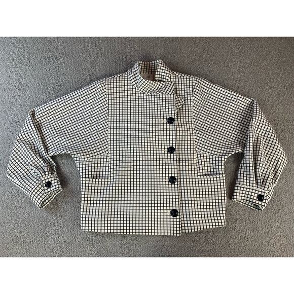 Cabi Suit Set Window Pane Pants & Blazer White Black Size Small - Picture 3 of 16